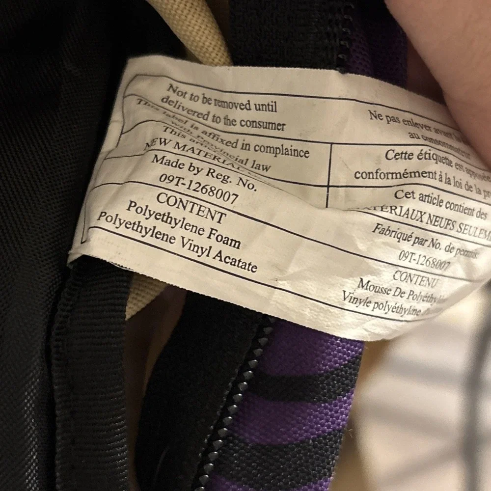 JanSport Big Backpack Purple Zebra Print Y2K School Bag 18